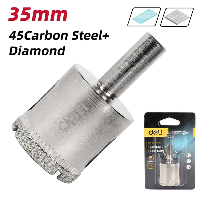 Ποτηροπρίονο Deli Διαμαντέ DH-Bkk350-E1 για Πλακάκια/Γυαλί, 35Mm Διάμετρος