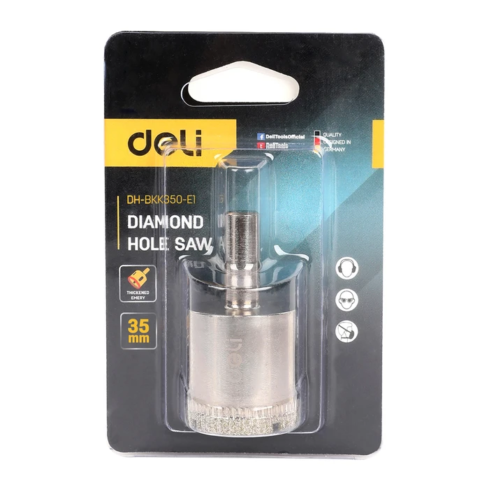 Ποτηροπρίονο Deli Διαμαντέ DH-Bkk350-E1 για Πλακάκια/Γυαλί, 35Mm Διάμετρος