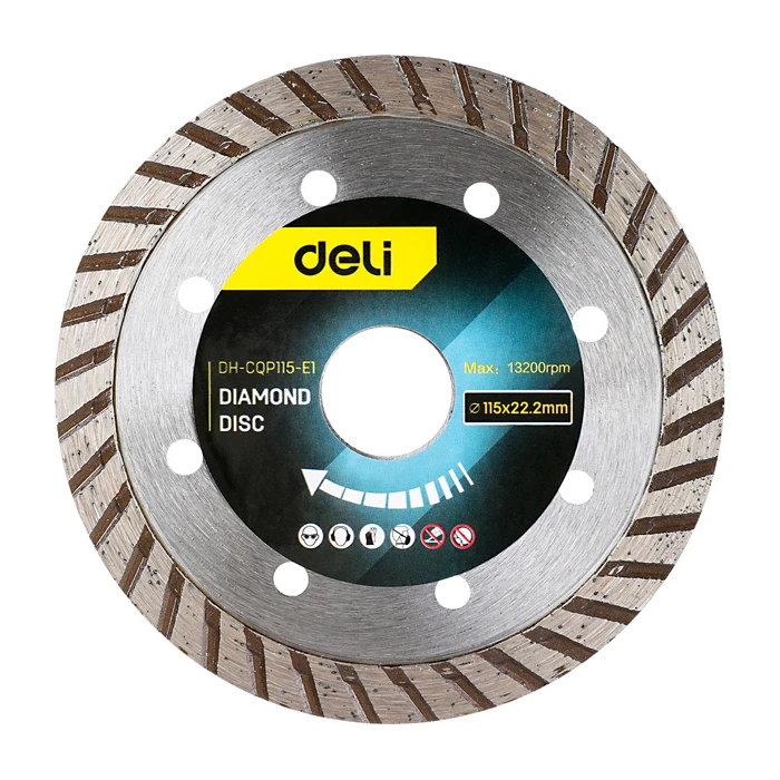 Deli Δίσκος Κοπής Διαμαντέ Dh-Cqp115-E1, Δομικών Υλικών, 115mm, 13200rpm