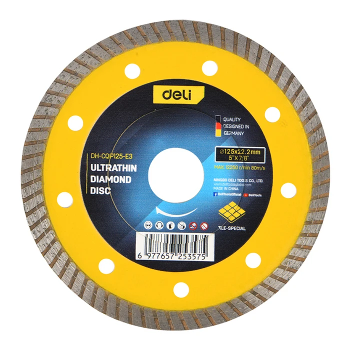 DELI Δίσκος Κοπής Διαμαντέ DH-CQP125-E3 Υλικών Δόμησης 125 mm Ultrathin