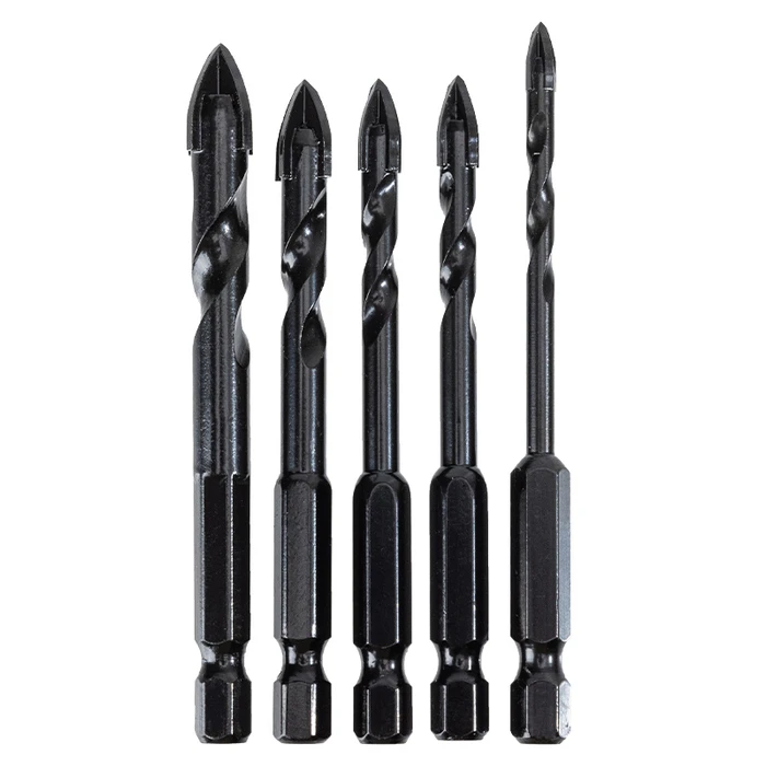 Τρυπάνια Deli DH-Czz005-Ed2 για Γυαλί, 40Cr Yg6X, 4/5/6/8/10Mm, Εξάγωνο, 5Τμχ