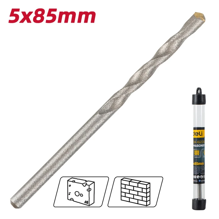 Τρυπάνι Deli DH-Jgz050-E1 για Τοίχο, 40Cr Yg6, 5X85Mm, Κυλινδρικό