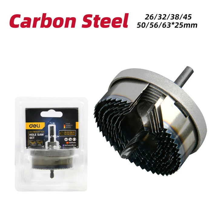 Ποτηροπρίονο Deli DH-Mkk007-Ed1 για Ξύλο/Πλαστικό, 26Mm Έως 63Mm Διάμετρος, 25Mm