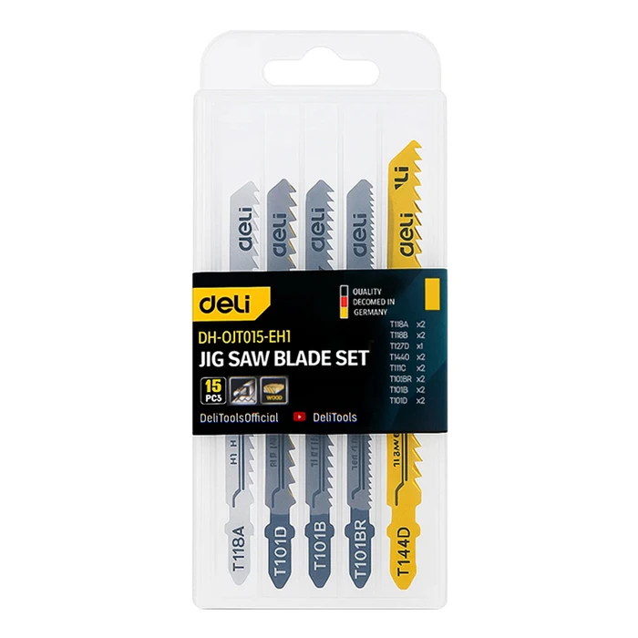 DELI σετ λάμες σέγας DH-QJT015-EH1, 15 τεμ.