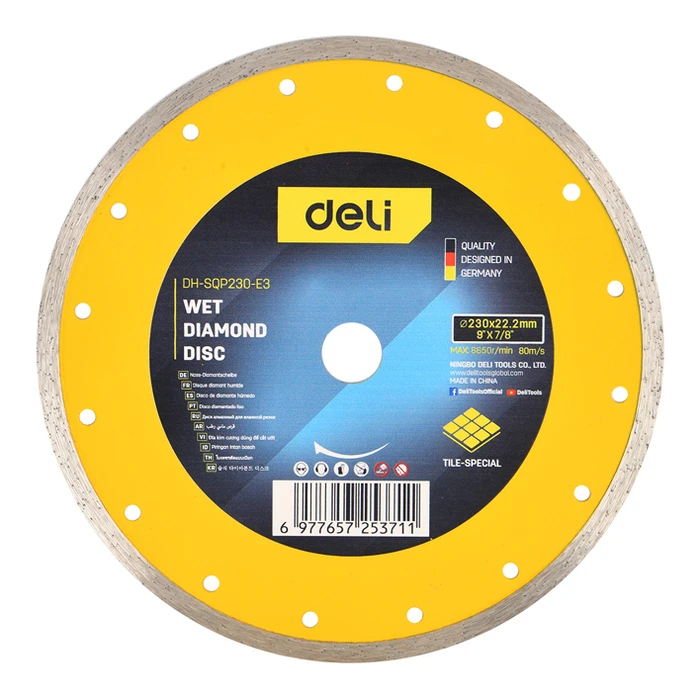 DELI δίσκος κοπής διαμαντέ δομικών υλικών 230mm