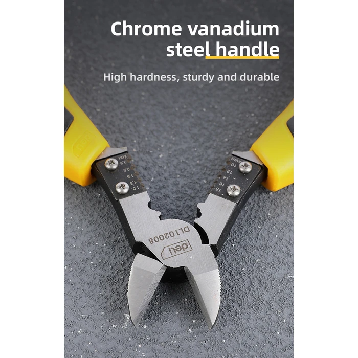 Πλαγιοκόφτης Deli Απογυμνωτής Καλωδίων Dl102008, 1.0~2.6Mm, 200Mm