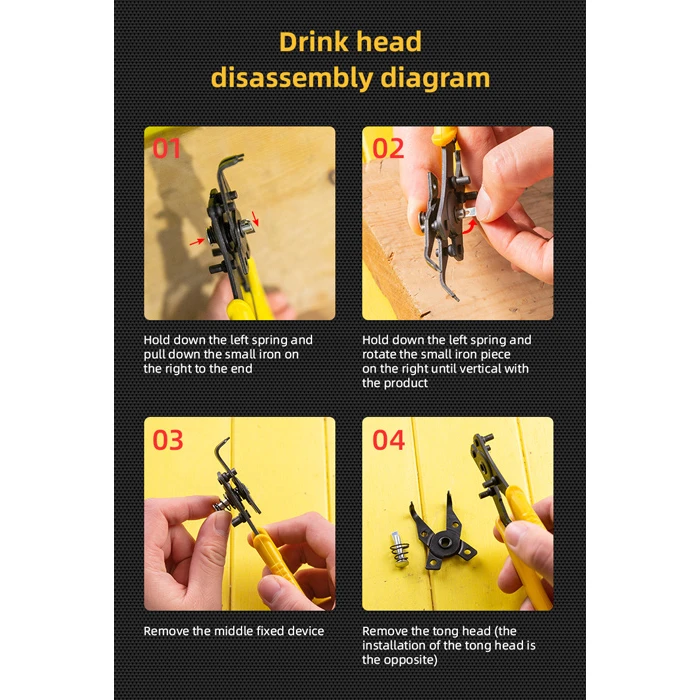 Deli Ασφαλειοτσίμπιδο Dl104506 Με 4 Κεφαλές, 150mm