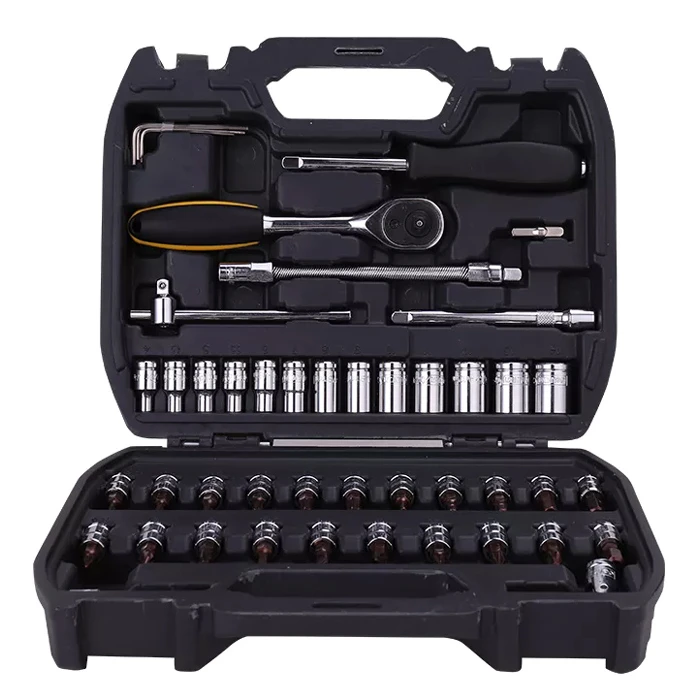 Deli Σετ Εργαλείων Dl1046, Με Θήκη, 1/4", Cr-V, 46τμχ