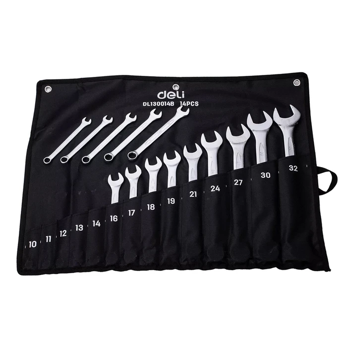 Deli Σετ Γερμανοπολύγωνα Κλειδιά Dl130014b, 10-32mm, 14τμχ