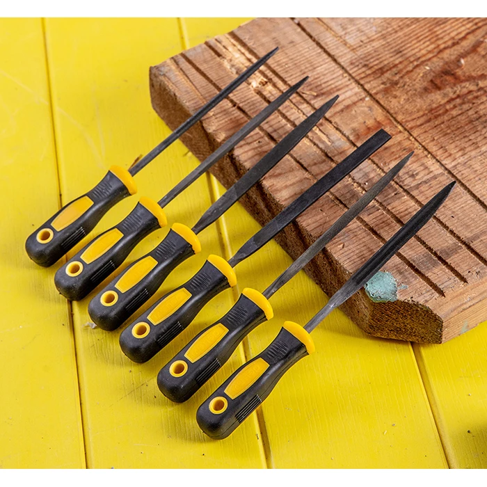 Λίμες Deli Σετ Dl75108 με Αντιολισθητική Λαβή, Μετάλλου, 160Mm, 6Τμχ