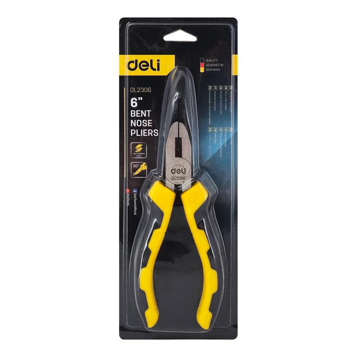 Μυτοτσίμπιδο Deli Κυρτό Dl2306 με Αντιολισθητικές Λαβές, 160Mm