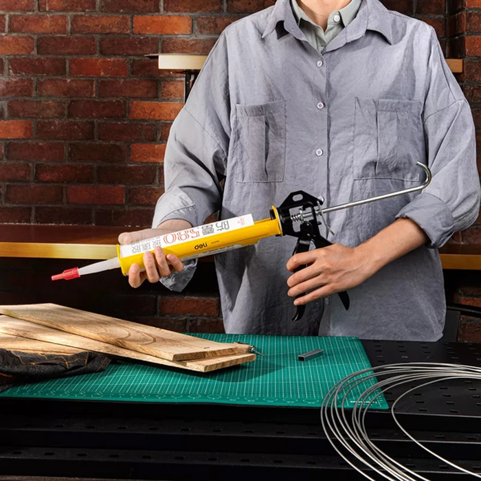 Deli Πιστόλι Σιλικόνης Dl2370a, Ανοικτού Τύπου, 250mm