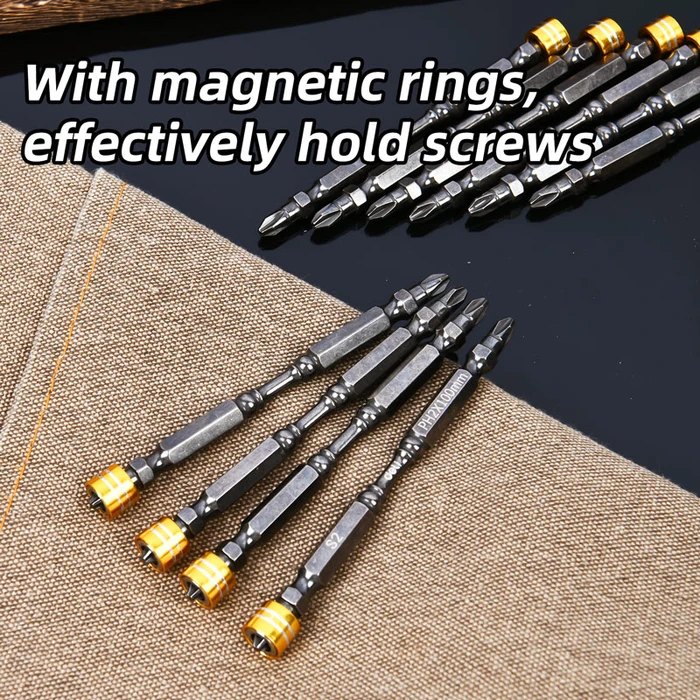 Μύτες Κατσαβιδιού Deli Dl255100 για Δραπανοκατσάβιδο, Διπλή Ph2X100Mm, με Μαγνητικό Ring, 10Τμχ