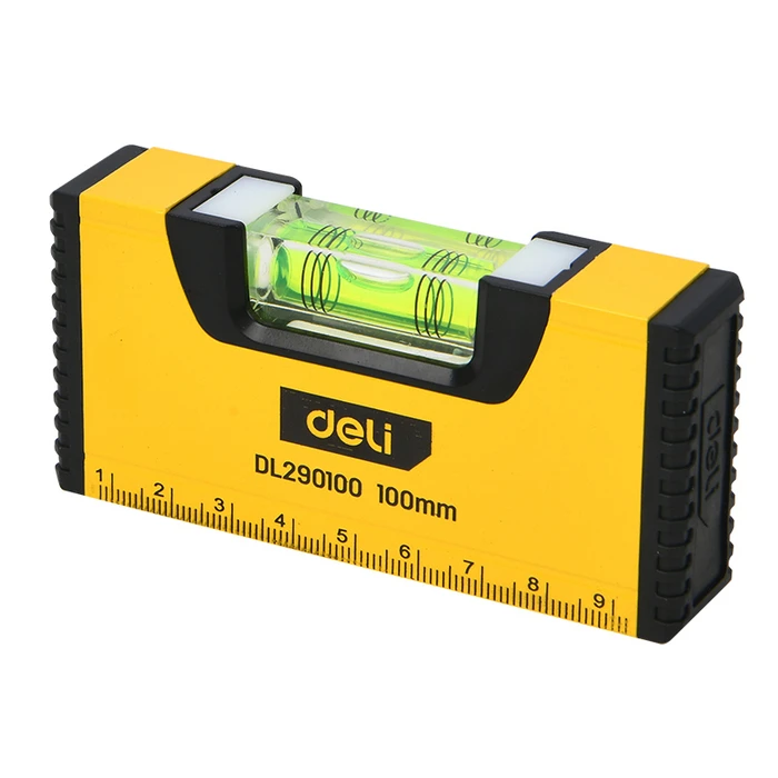 DELI αλφάδι αλουμινίου 10 cm με 1 μάτι και κλίμακα