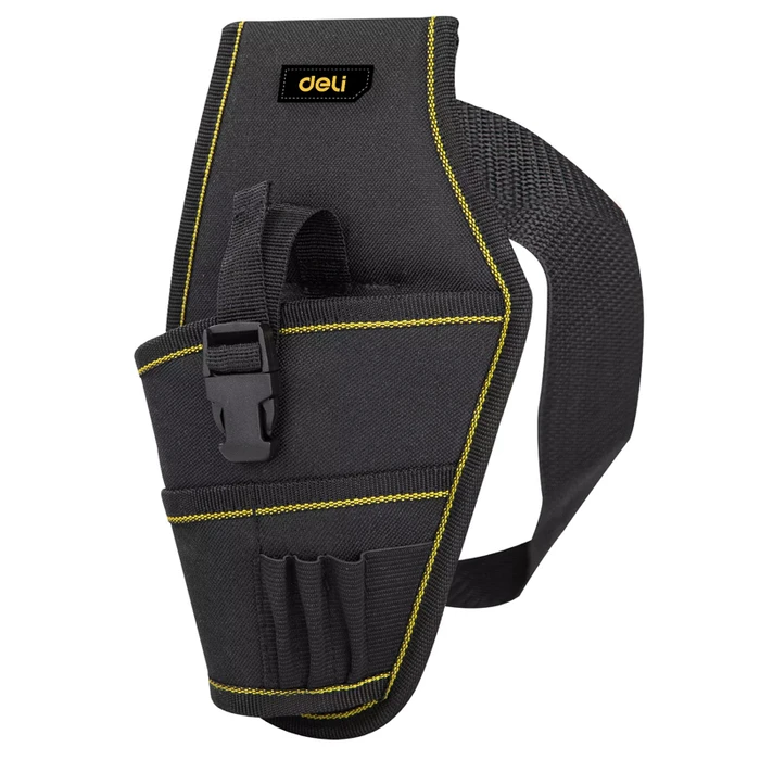 Deli Εργαλειοθήκη Μέσης Dl430004 Για Δράπανο, 26x15cm, Μαύρη
