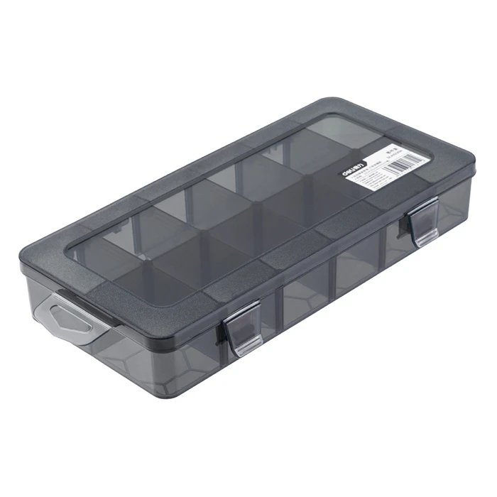 DELI Tobacco Case / Organizer DL432304, 12 Slots, 26 x 13.5 x 4.4 cm, Plastic, Black