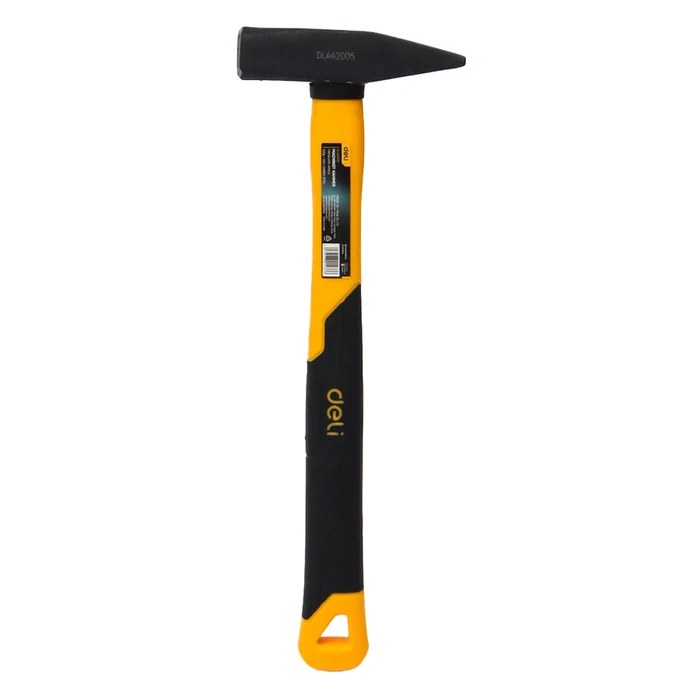 Σφυρί Deli Dl442005 με Αντιολισθητική Fiberglass Λαβή, 500Gr, 335Mm