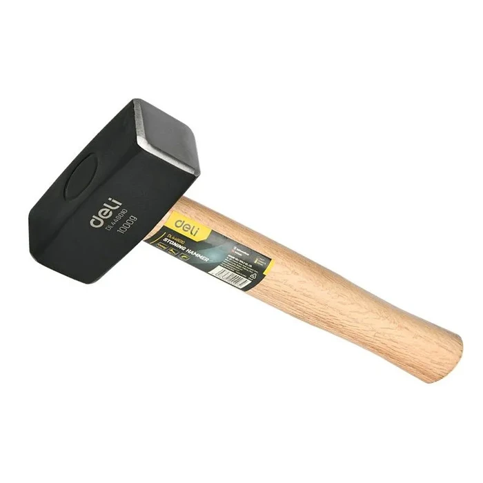 Βαριοπούλα Deli Dl448010 με Ξύλινη Λαβή, 1000Gr, 270Mm