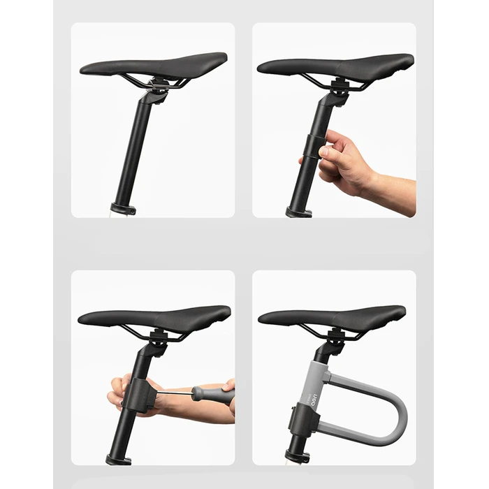 Κλειδαριά Ποδηλάτου Deli Πέταλο με Κλειδί Dl508102, 126X196Mm, Γκρι