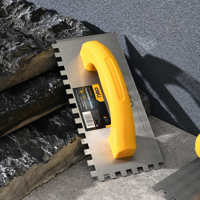 Σπάτουλα Deli Πλακιδίων Dl509310 με Πλαστική Λαβή, Οδοντωτή, 230X100Mm