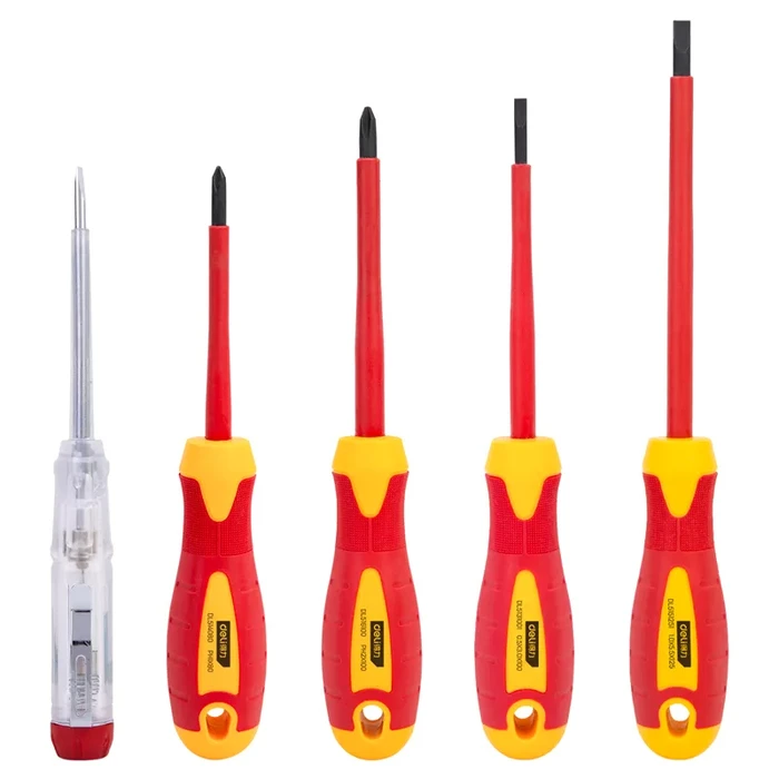 Σετ Κατσαβίδια Deli ηλεκτρολόγου DL510005 με μόνωση 1000V, 5τμχ