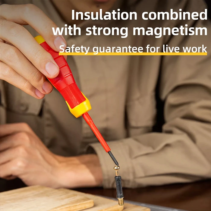 Κατσαβίδι Ηλεκτρολόγου Deli DL513060, μαγνητικό, PH0x60mm, VDE 1000V