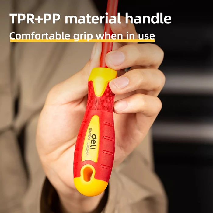 Κατσαβίδι Ηλεκτρολόγου Deli DL5151251, μαγνητικό, 5.5x125mm, VDE 1000V