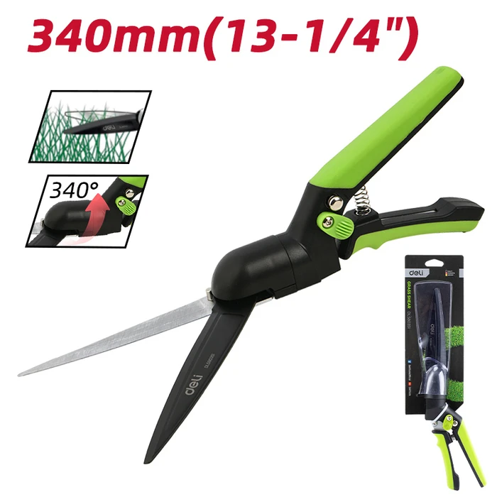 Ψαλίδι Χλόης/Θάμνων Deli Dl580351 με Αντιολισθητικές Λαβές, 340Mm