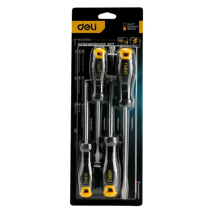 Σετ Κατσαβιδιών Deli Dl620004, Μαγνητικά, 4Τμχ