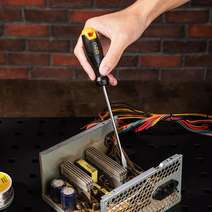 Κατσαβίδι Deli ίσιο DL6251251 αντιολισθητική λαβή, μαγνητικό, 5mm, 125mm