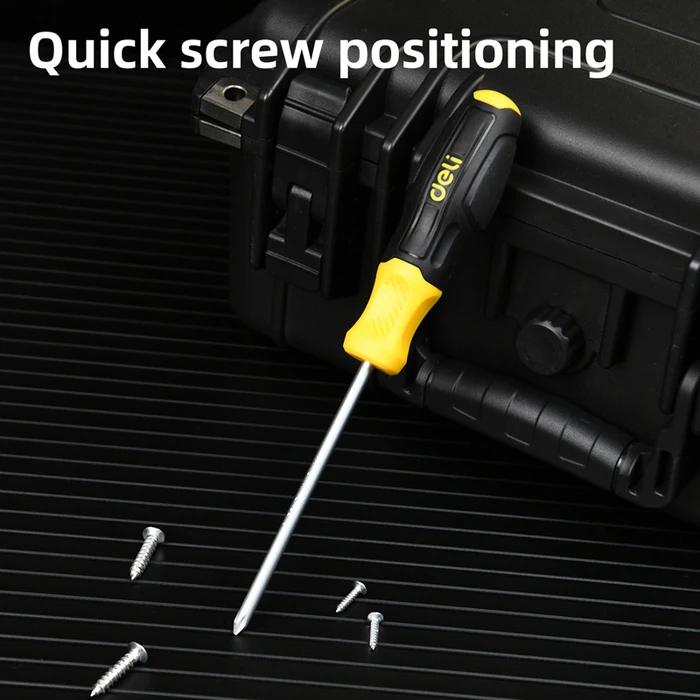 Κατσαβίδι Deli Σταυρωτό Dl636100N με Αντιολισθητική Λαβή, Μαγνητικό, Ph2X100Mm