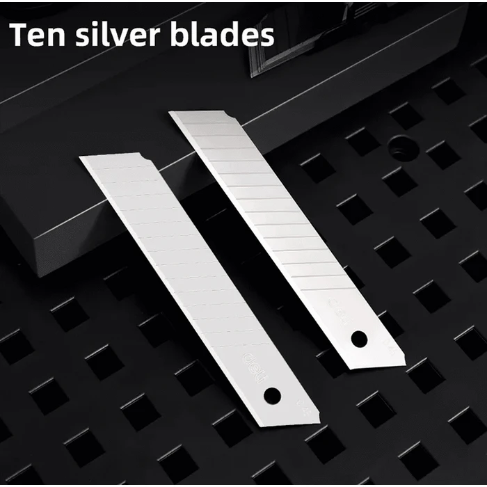 Ανταλλακτικές Λεπίδες Deli DL-DPJ09B για κοπίδι, 18mm, 10τμχ