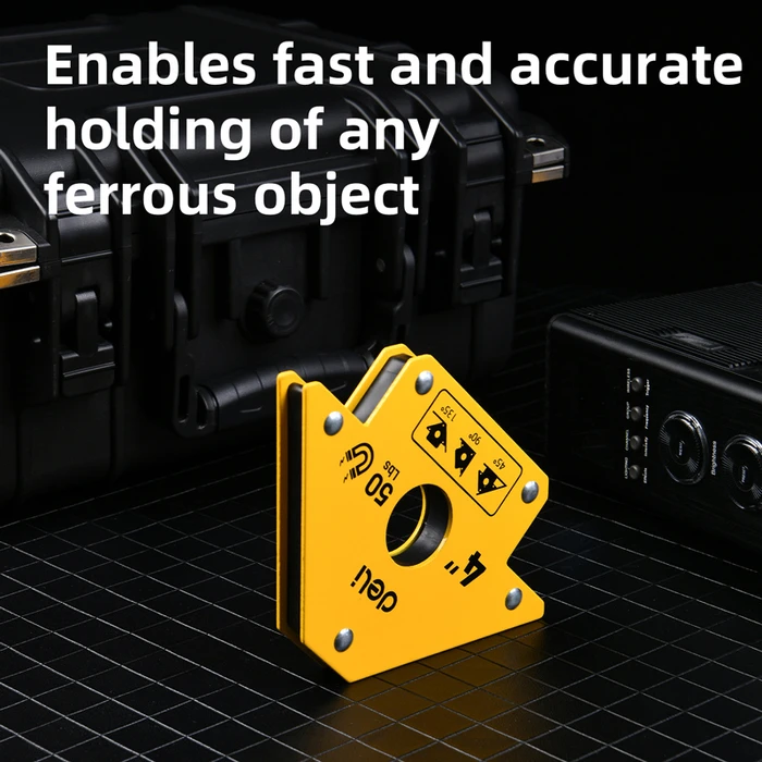 Μαγνητική Γωνία Συγκόλλησης Deli Dl-Hdw50 με 45°/90°/135° Γωνίες, 4", 22Kg