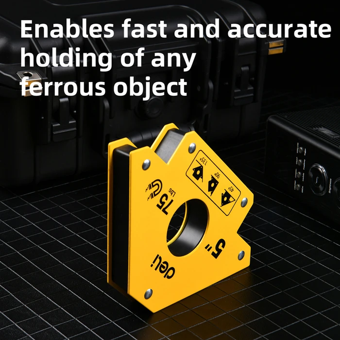 Μαγνητική Γωνία Συγκόλλησης Deli Dl-Hdw75 με 45°/90°/135° Γωνίες, 5", 34Kg