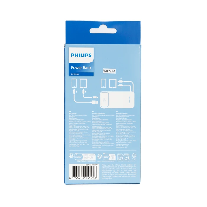 Power Bank Philips DLP1922CW/GRS Λευκό