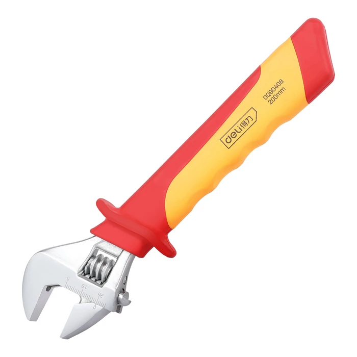 Γαλλικό Κλειδί Deli Dq90408, Αντιολισθητική Ρυθμιζόμενο 0-25Mm, Vde 1000V, 200Mm