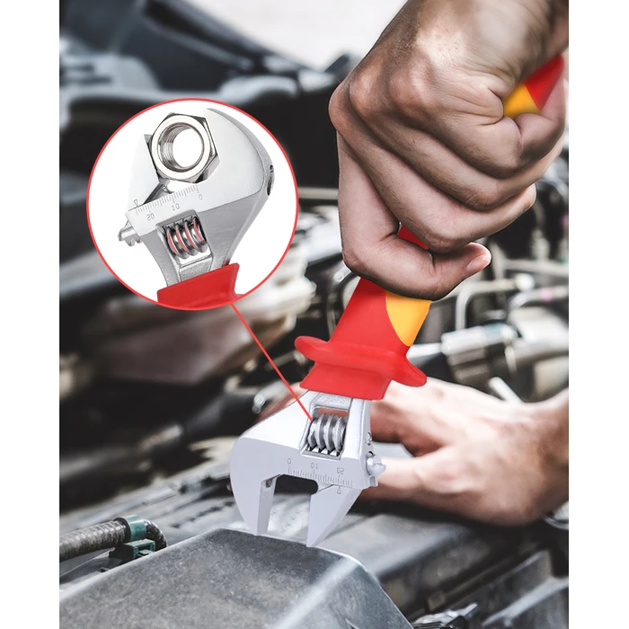 Γαλλικό Κλειδί Deli Dq90408, Αντιολισθητική Ρυθμιζόμενο 0-25Mm, Vde 1000V, 200Mm