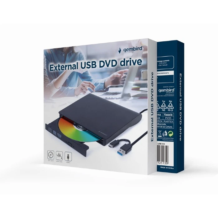 Εξωτερικός Οδηγός Gembird USB Dvd Drive Black