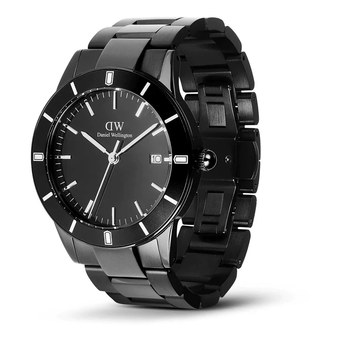 Daniel Wellington Iconic Ανδρικό Ρολόι 40mm Μπαταρίας με Μαύρο Ατσάλινο Μπρασελέ DW00100821