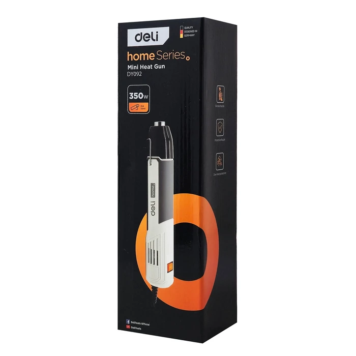 Πιστόλι Θερμού Αέρα Deli Dy092, 350W, 230/400 °C