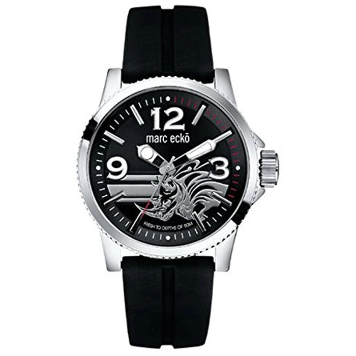 Ανδρικό Ρολόι Marc Ecko E08503G1 (43mm) Καουτσούκ Λουράκι Μαύρο