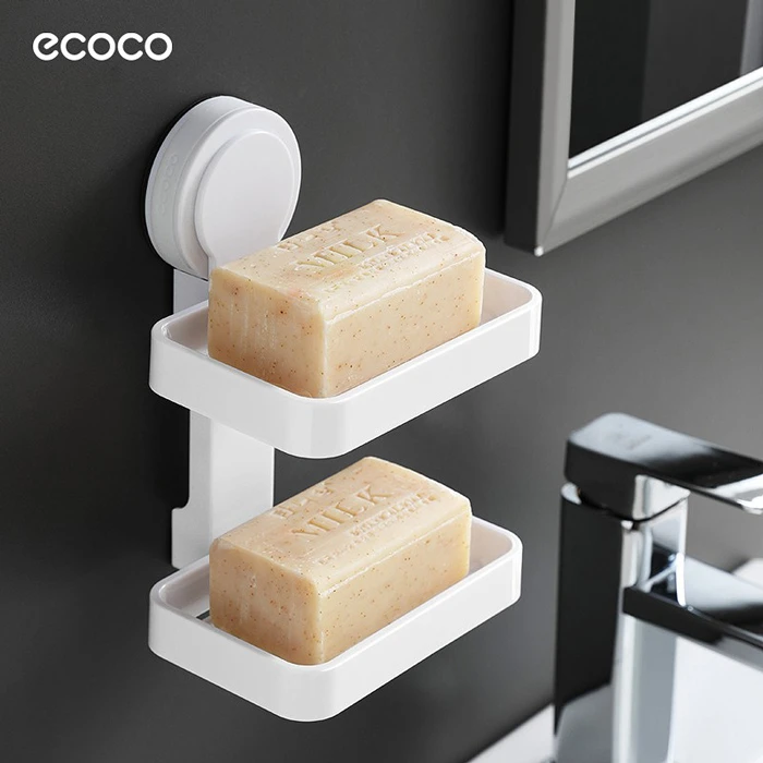 Βάση Σαπουνιού Ecoco E1508, Διπλή, Λευκή