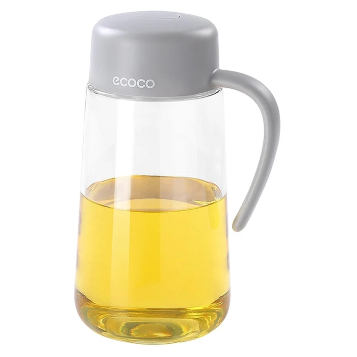 Γυάλινο Δοχείο Ecoco λαδιού-ξιδιού E1809, 600ml, γκρι