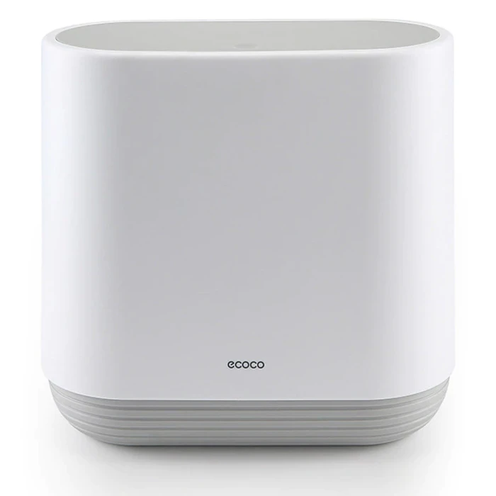 Κάδος Απορριμμάτων Ecoco E1906, Εύκολο Άνοιγμα, 10Lt, Λευκός