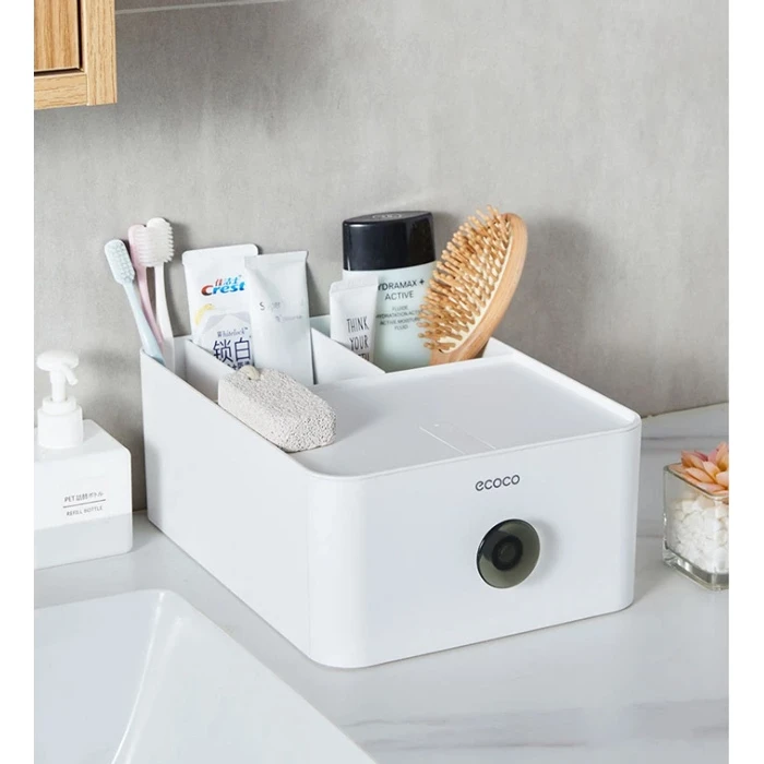 Θήκη Οργάνωσης Ecoco E2334, Επιτραπέζια, 28X21X11Cm, Λευκή
