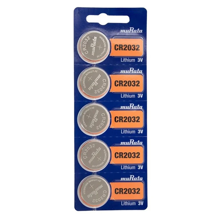 Μπαταρίες Ρολογιών Murata Λιθίου CR2032, 3V, 5τμχ