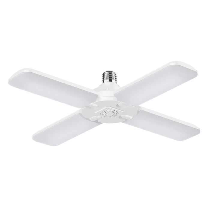 Λάμπα LED Powertech E27-018, 4x αναδιπλούμενα πτερύγια, 52W, 4000K, E27