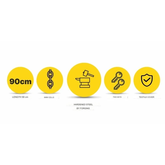 Κλειδαριά Ποδηλάτου Manta CHAIN 6x900mm