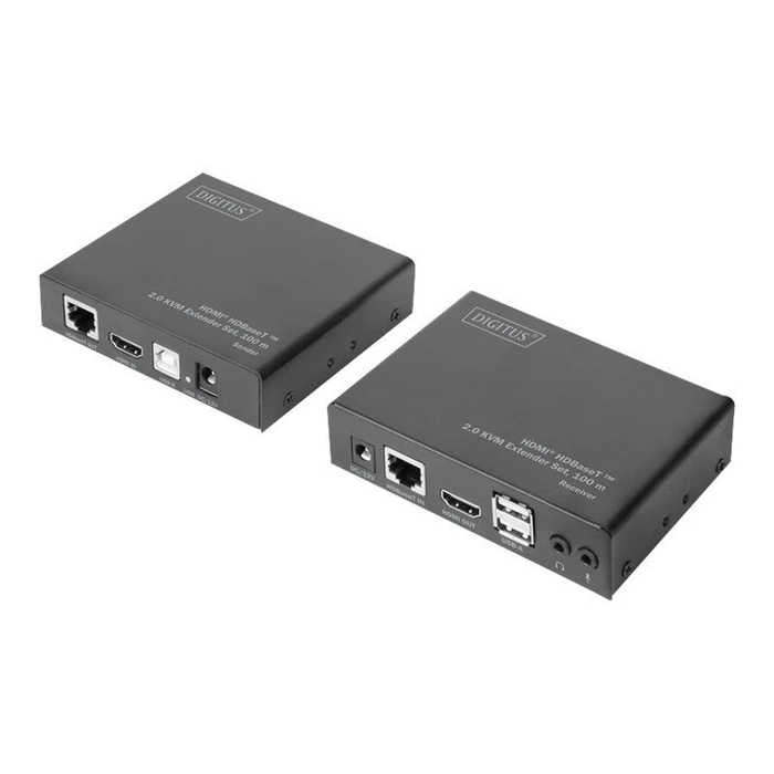KVM Extender Digitus DS-55505 - Set - KVM-/Audio-/USB-Extender - HDBaseT 2.0