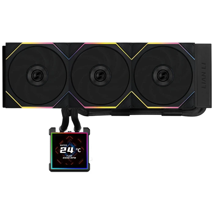 LIAN LI HydroShift II LCD‑S 360 RGB TL FLEX Μαύρο - AIO Υδρόψυξη CPU με TL RGB ανεμιστήρες